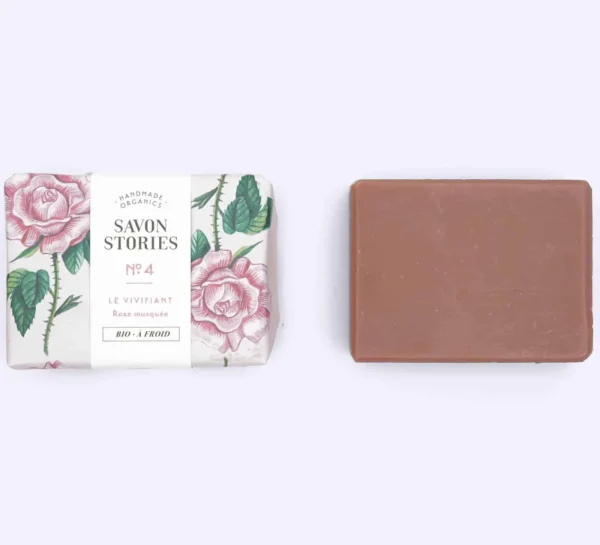 Savon N°4 Bio Naturel Le Vivifiant à l'Argile et Rose – Image 2