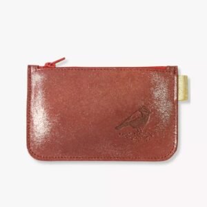 Porte monnaie pailleté rouge Brique