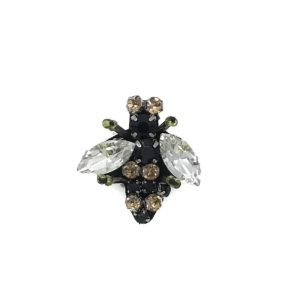 Broche abeille scintillante