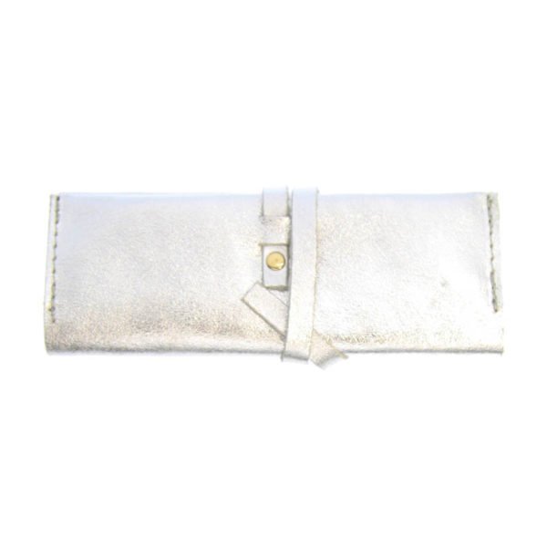 Pochette à bijoux argenté