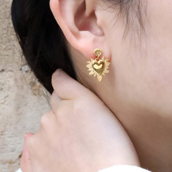 Boucles d’oreilles acier Aurelia – Image 2