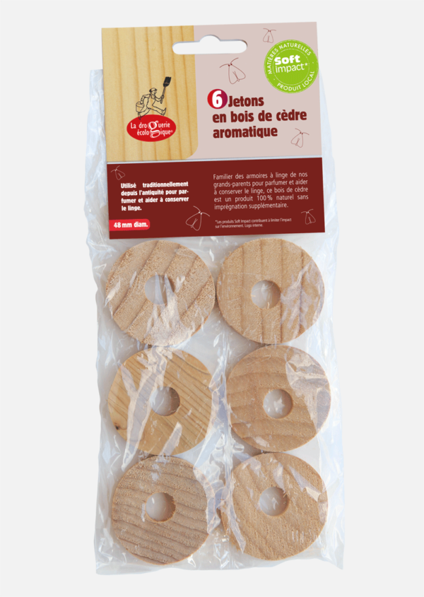 Jetons en bois de cèdre anti mites