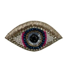 Broche oeil doré