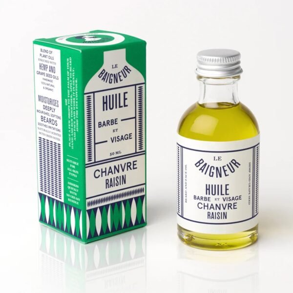 Huile à Barbe et Visage Chanvre - Raisin