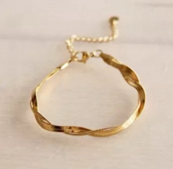 Bracelet chaînes tressées snake