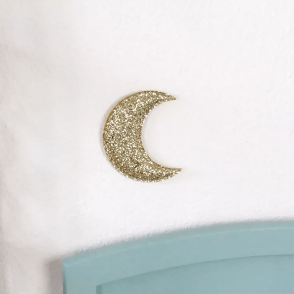 Lune paillettes or