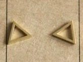 Boucles d'oreilles Triangles Dorés Ouverts