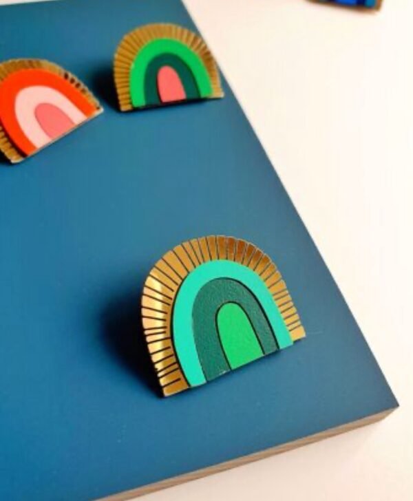 Broche Bam vert tendre