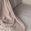 Plaid en cotton Beige – Image 2
