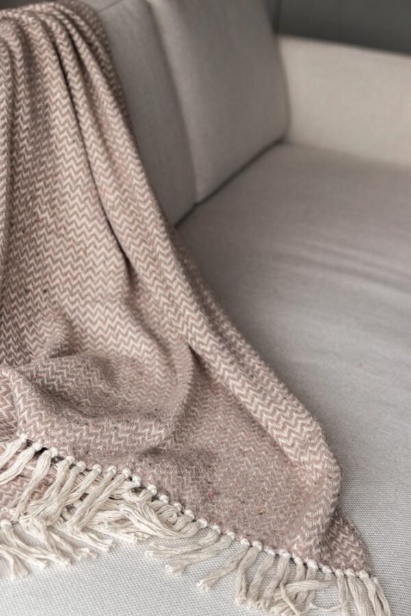 Plaid en cotton Beige – Image 2