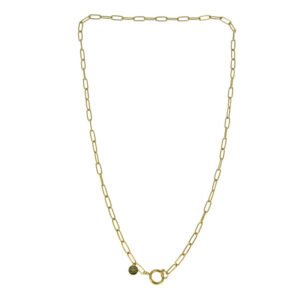 Collier long acier chaîne fine