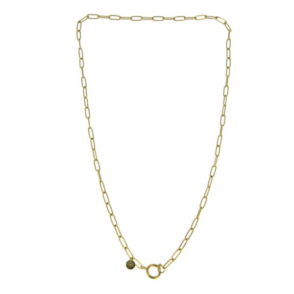 Collier long acier chaîne fine