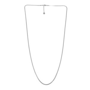 Sautoir chaîne miroir acier 70cm