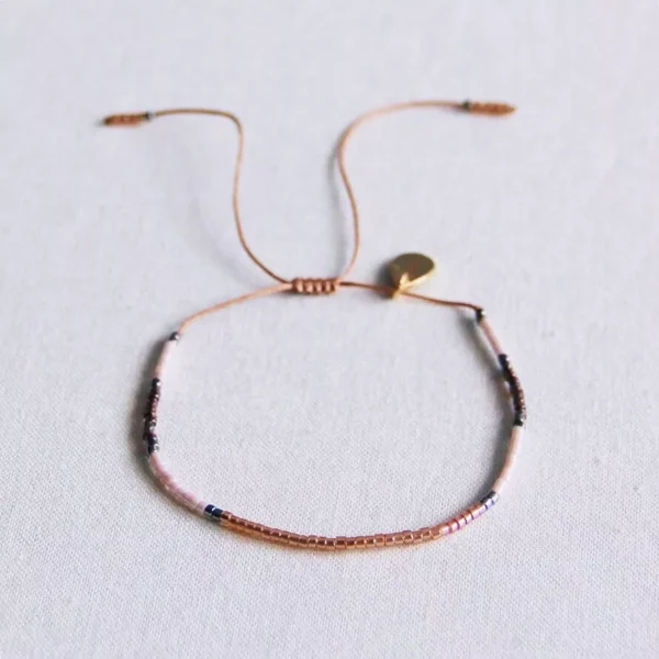Bracelet Miyuki cognac / nude
