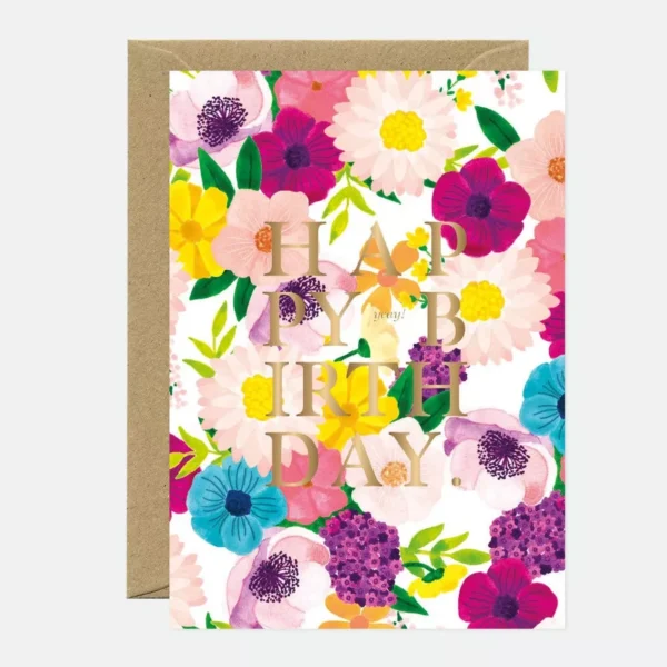 Carte Gold Lilac Bday