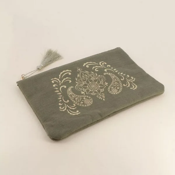 Trousse mandalas kaki