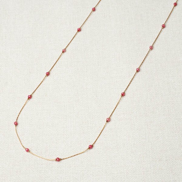 Sautoir Bibi rose foncé