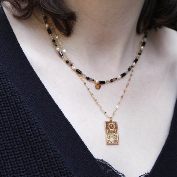 Collier pendentif rectangle Soleil – Image 2