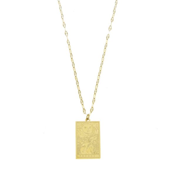 Collier pendentif rectangle Soleil