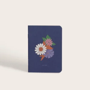Carnet de poche Flower power parme