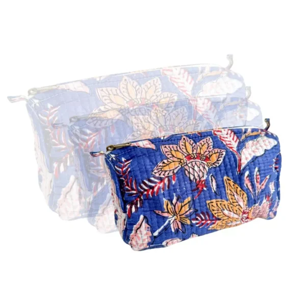 Trousse de toilette Feuilles Cobalt S