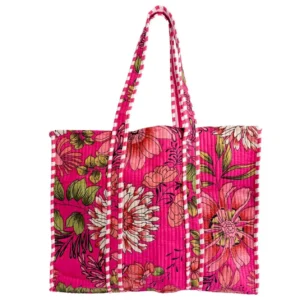 Totebag Fleurs Fuchsia