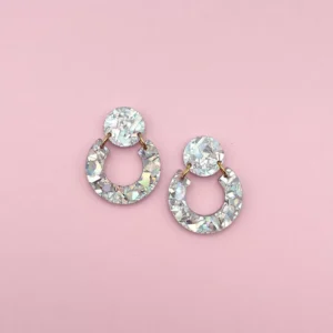 Boucles d'Oreilles Georgette Grises