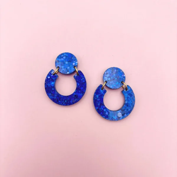 Boucles d'Oreilles Georgette Bleues