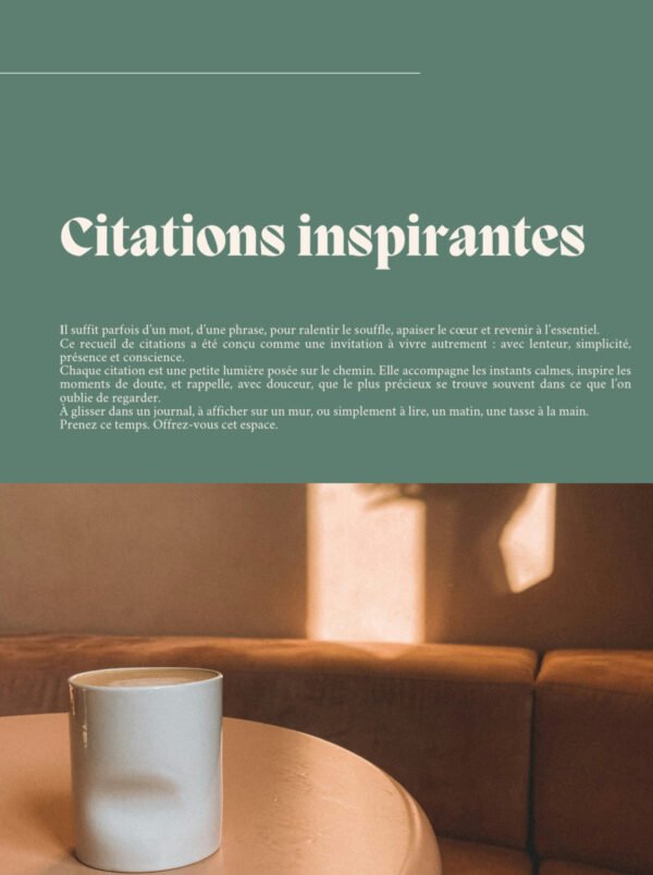 Citations inspirantes – Slow Living (PDF)