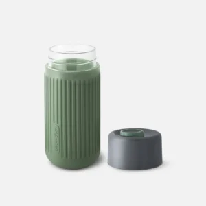 Glass travel cup olive