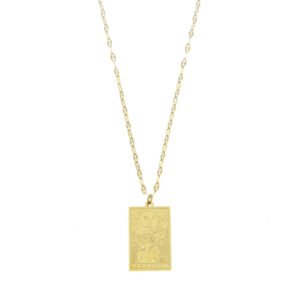 Collier pendentif rectangle soleil