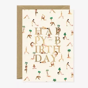 Carte Happy Birthday Yoga
