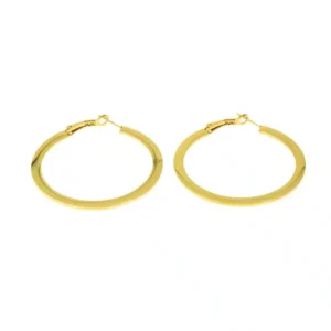 Créoles acier plates