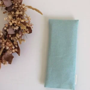 Coussin de relaxation yeux Lin bleu céladon