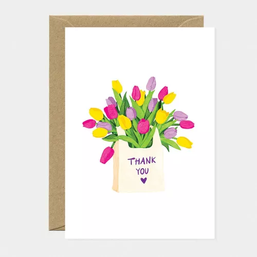 Carte Thank You Tulip bag