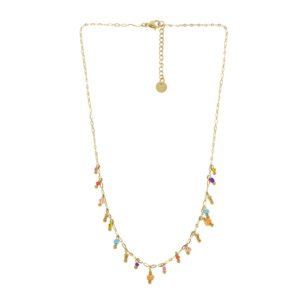 Collier cirque orange