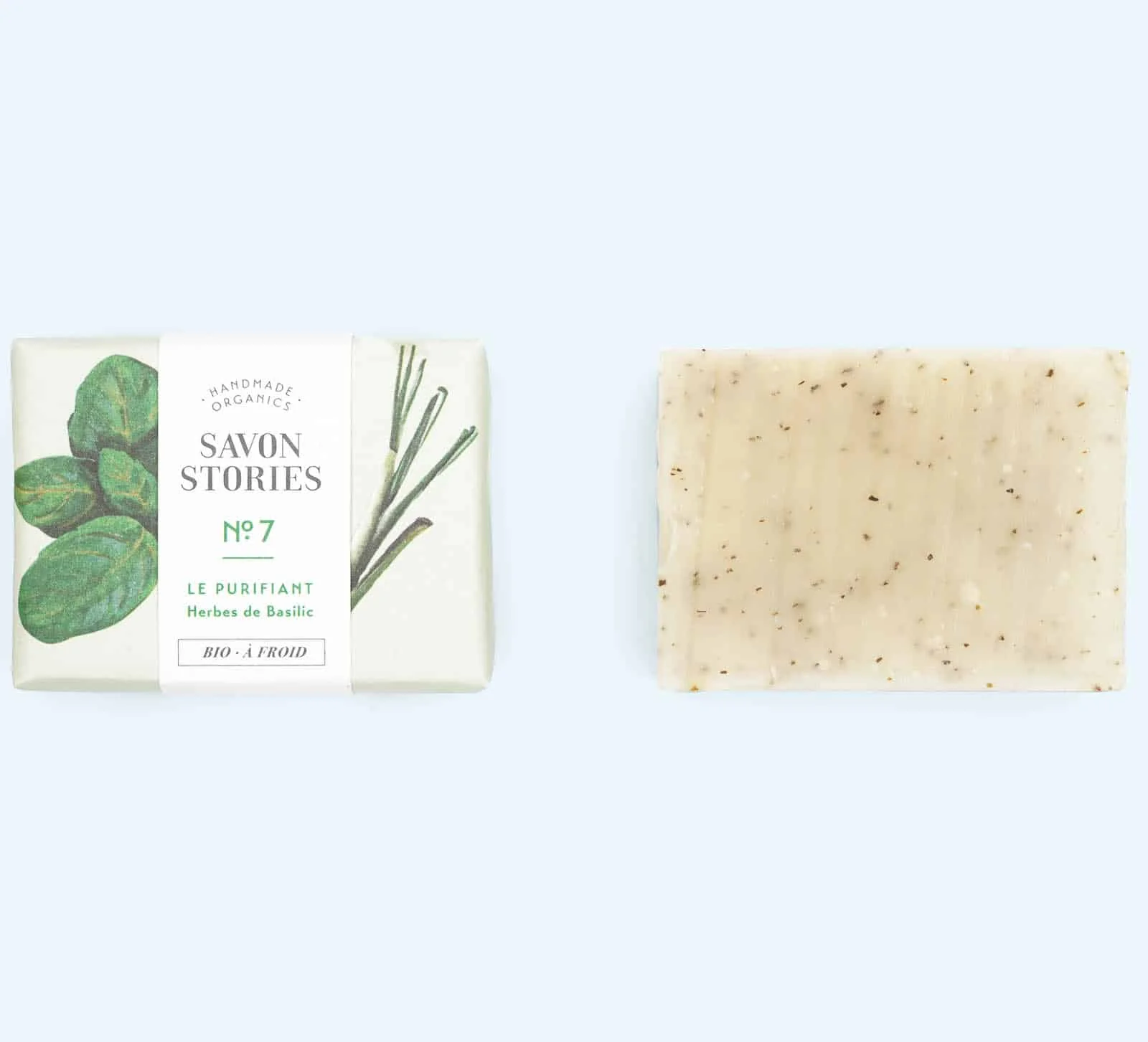 Savon N°7 Le Purifiant Savon Bio Naturel Désodorisant au Basilic