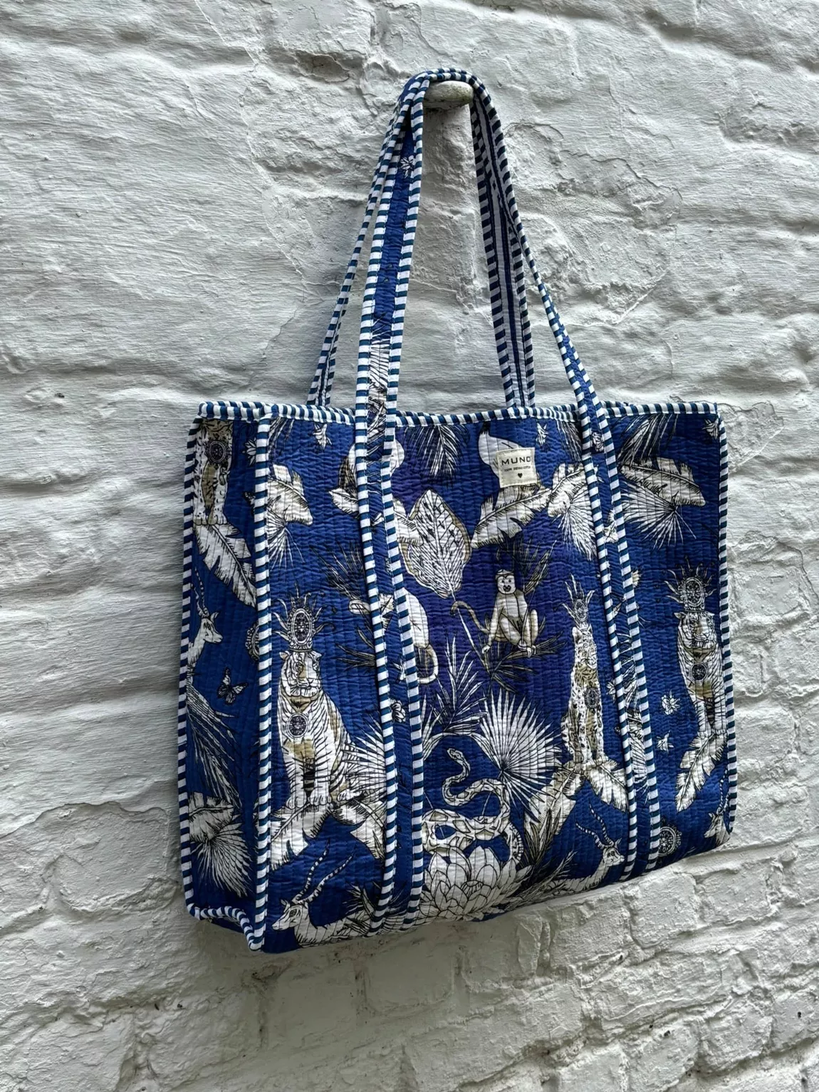 Tote bag Blue Jungle