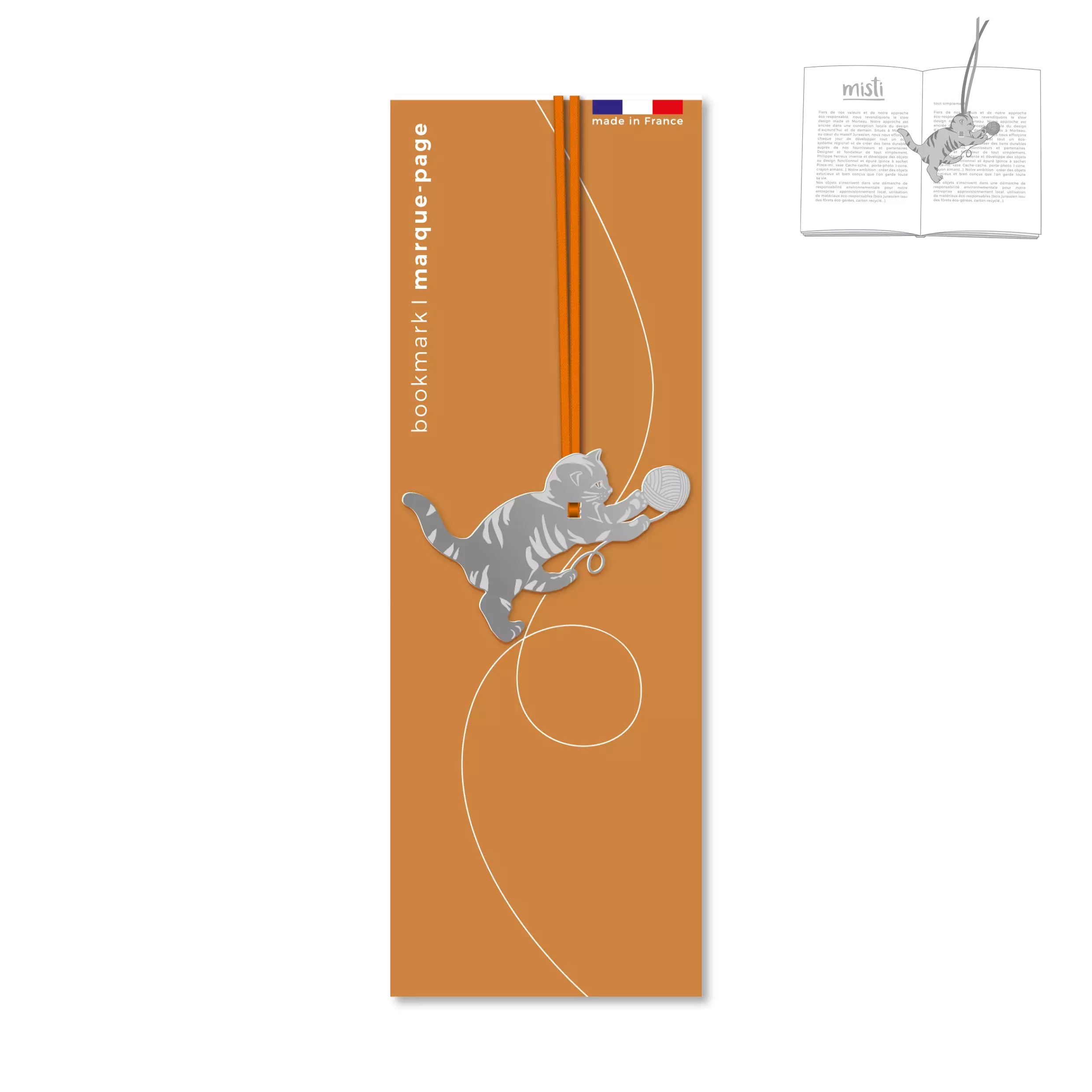 Marque-page misti argenté