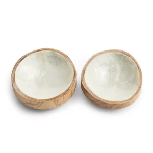 Bol en bois et capiz