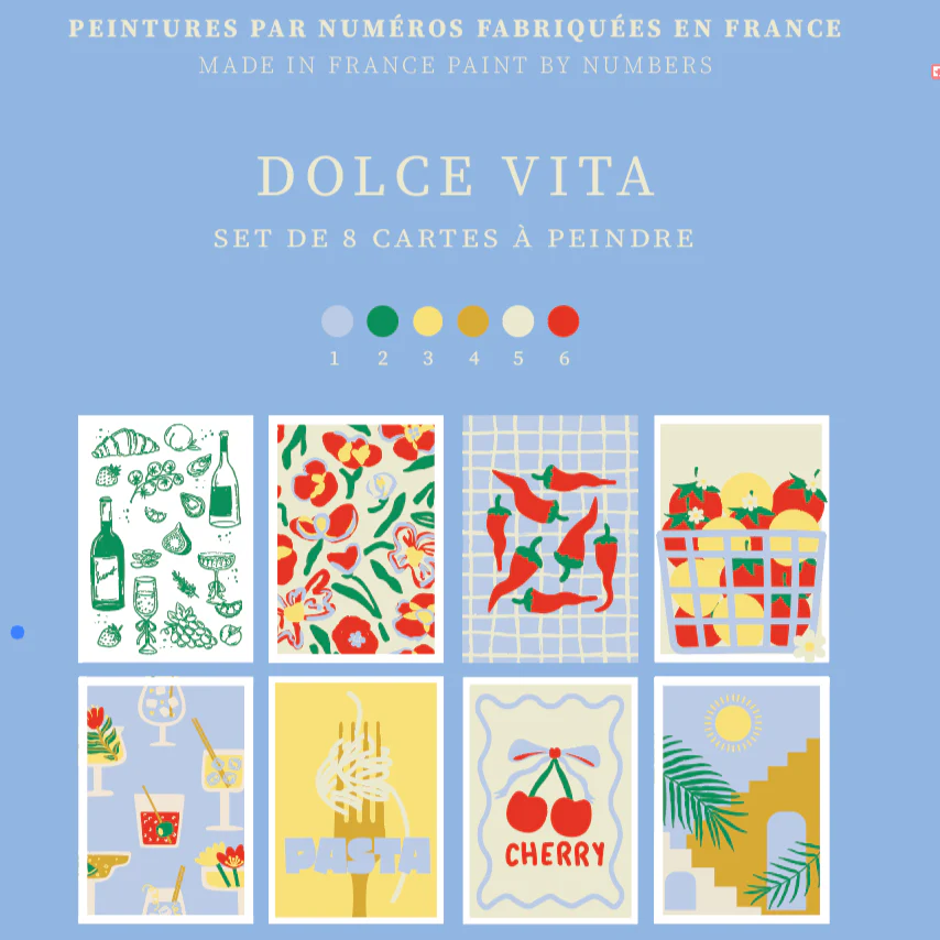 Set de peinture cartes Dolce Vita – Image 3