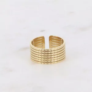 Bague Eloisa - ligne effet martelée