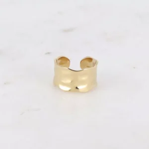 Bague ouverte - formes ajourées et striées