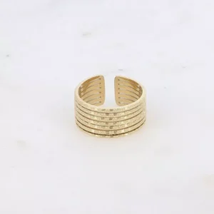 Bague - lignes effet quadrillées