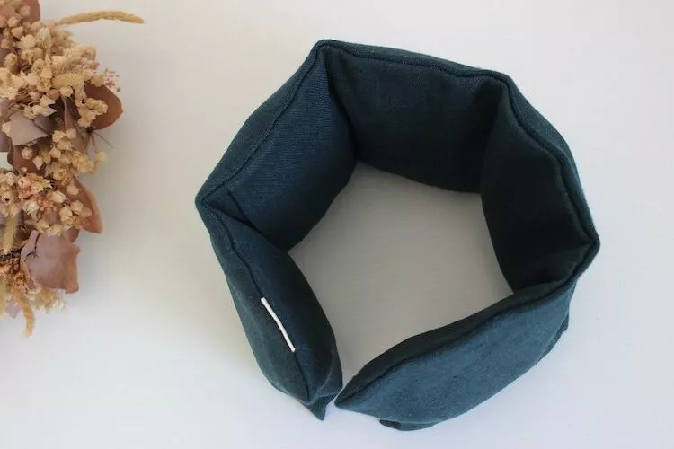 Bouillotte cervicales Lin Bleu de prusse