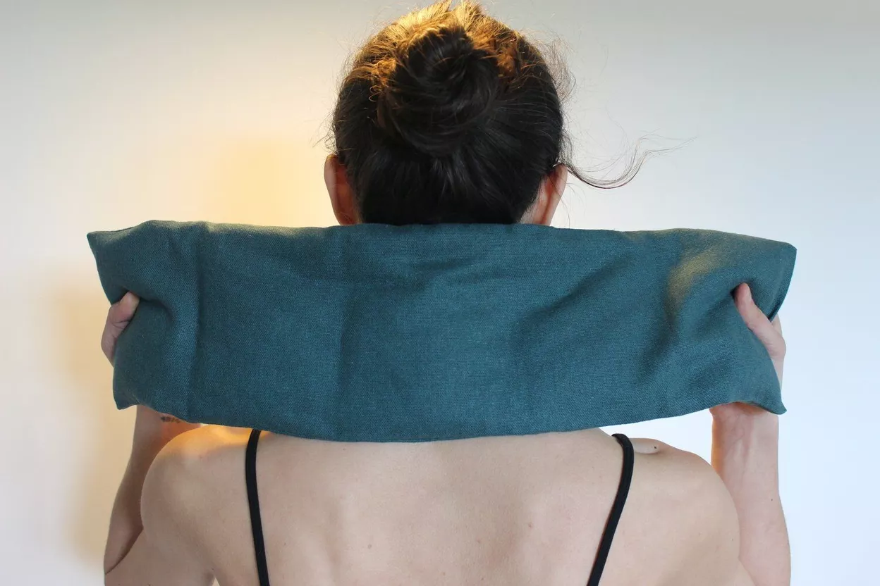 Bouillotte cervicales Lin vert sapin – Image 4