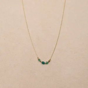 Collier Philomène vert foncé
