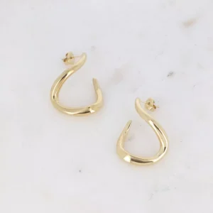 Boucles d’oreilles ligne courbe