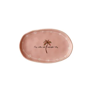 Assiette ovale Palmtree and Midnight