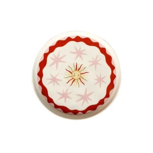 Assiette Sun with Pink Stars